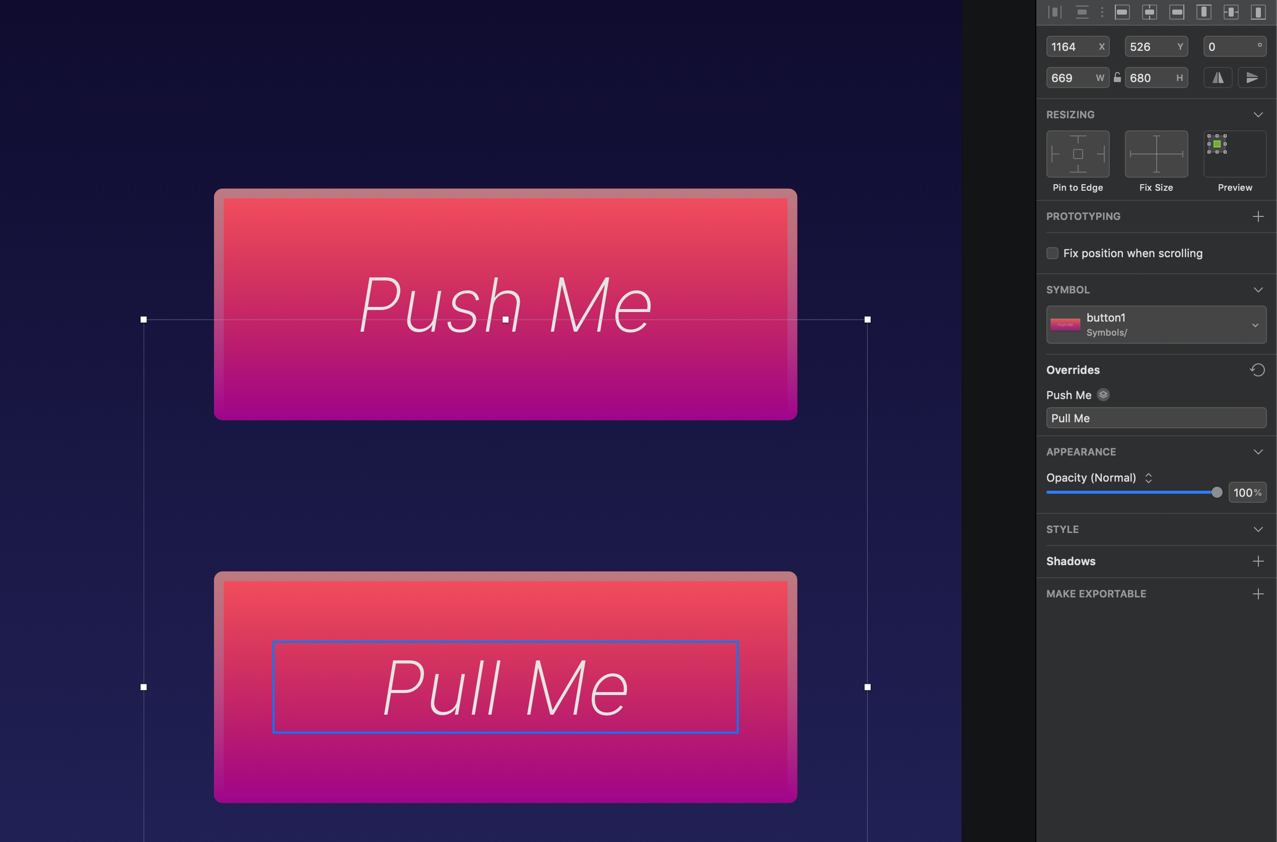 Symbol overrides in Sketch are now supported